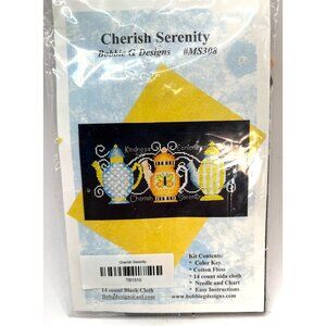 Vtg Cherish, Serenity, Bobbie Designs # MS308 Counted Cross Stitch Kit